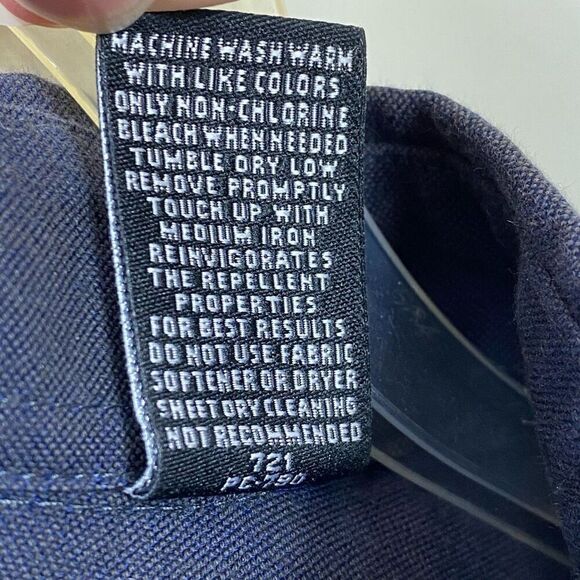 Van Heusen Dark Navy Grey Long Sleeve Button Down Dress Shirt Size 2XL - Picture 4 of 4